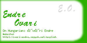 endre ovari business card